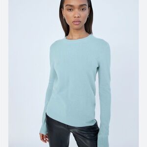 QUINCE 100% cashmere Light Blue Sweater size S